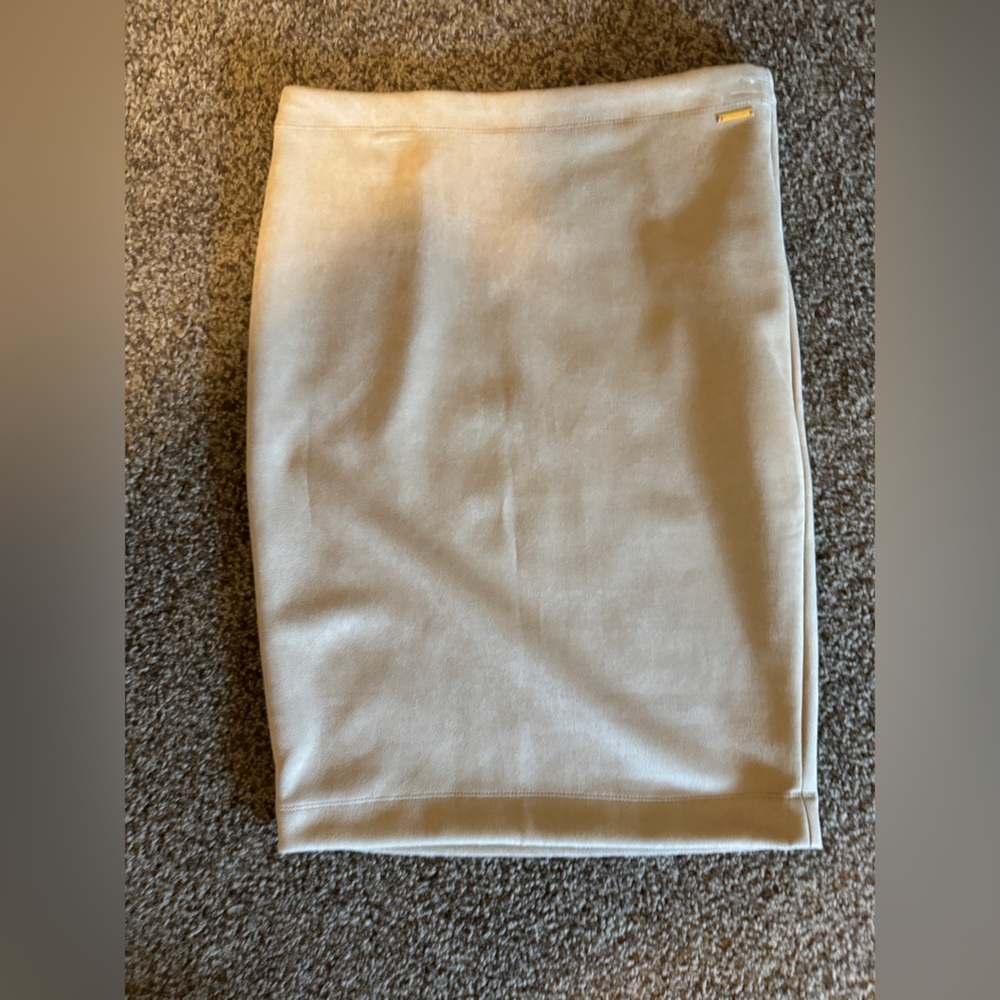 Faux leather skirt (suede type)